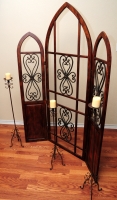 Gothic Arch Partition with Candle Stands